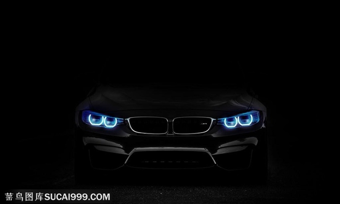 炫酷发光BMW汽车背景素材