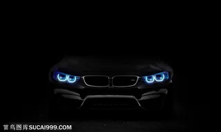 炫酷发光BMW汽车背景素材