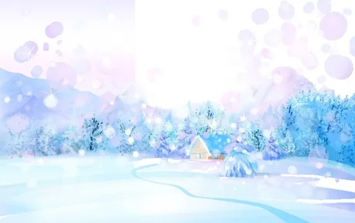 冬天的雪景矢量素材 冬天的雪景矢量素材