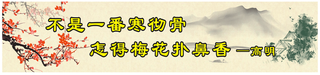 古诗词名人名言宣传展板横条14