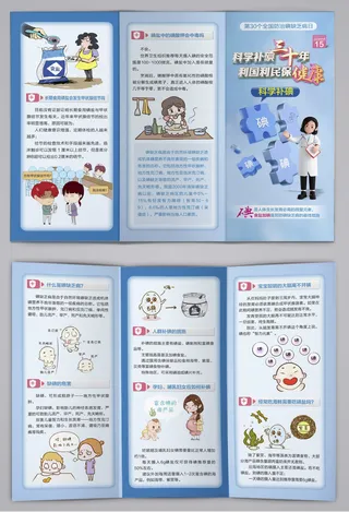 防治碘缺乏病日科学补碘三折页