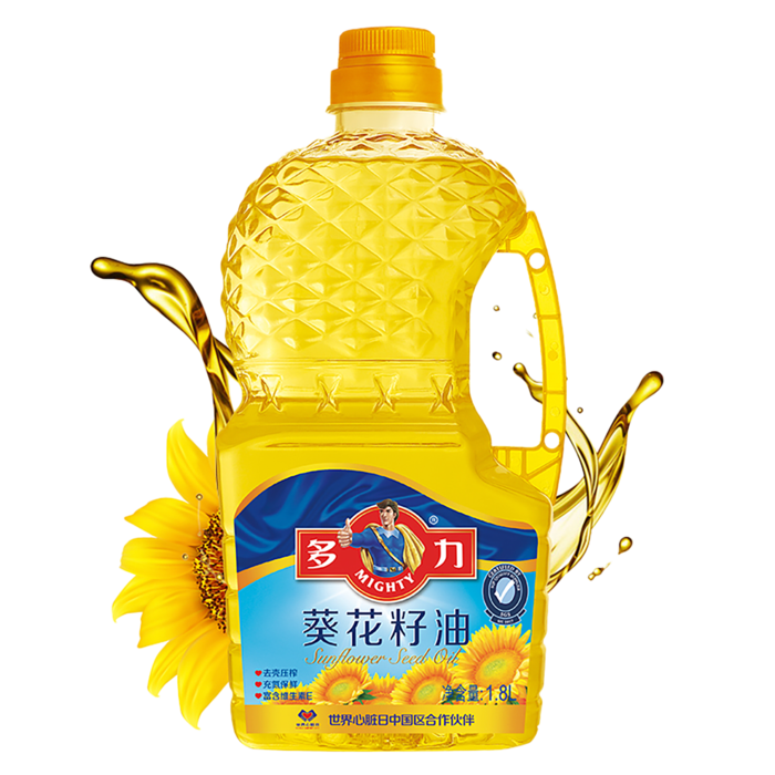 多力葵花籽油1.8升超市商品白底图免抠实物摄影png格式图片透明底