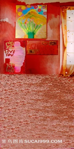 唯美油画室内设计影楼背景