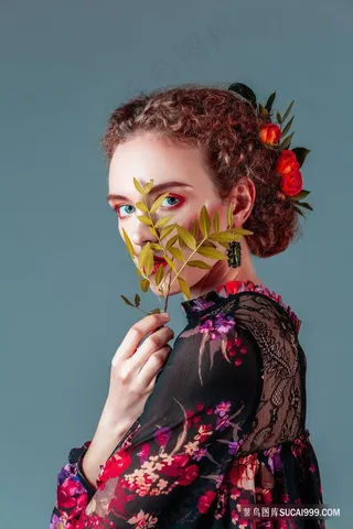 欧美时尚盘发造型图片