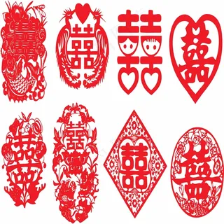 喜剪纸 剪纸风元素