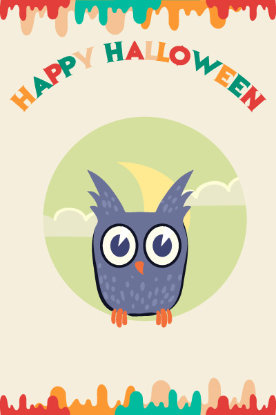 万圣节小鬼捣蛋儿童矢量插画扁平