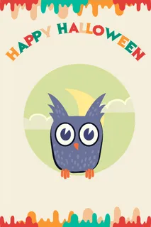 万圣节小鬼捣蛋儿童矢量插画扁平