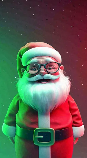 圣诞快乐圣诞老人雪花飘落，圣诞节节日