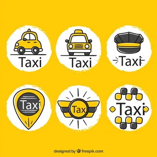 免抠出租车元素标签