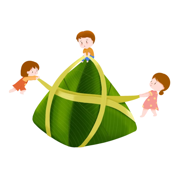端午节小孩子包大粽子免扣元素
