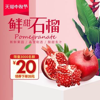 新鲜水果电商首页海报主图PSD设计素材石榴详情主图装修模板