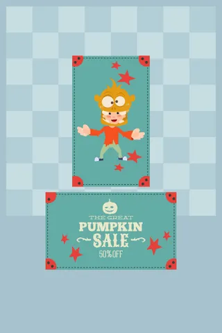 万圣节小鬼捣蛋儿童矢量插画扁平