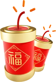 红色烟花爆竹免扣素材