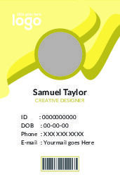 浅黄工作证名片