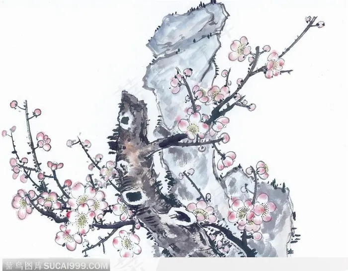 寒雪梅图