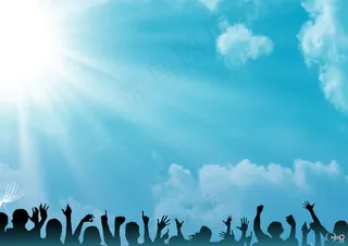 浅蓝色ppt背景图片