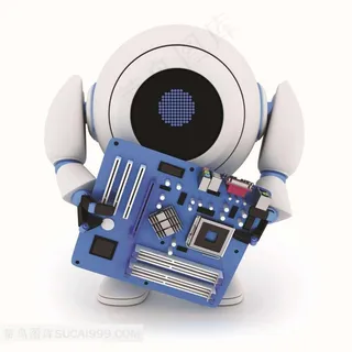 拿着电路板的机器人 拿着电路板的机器人