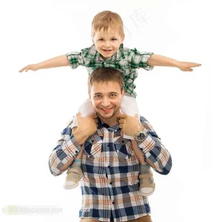 开心的爸爸与孩子 开心的爸爸与孩子