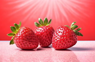 一堆草莓在粉红色的背景上