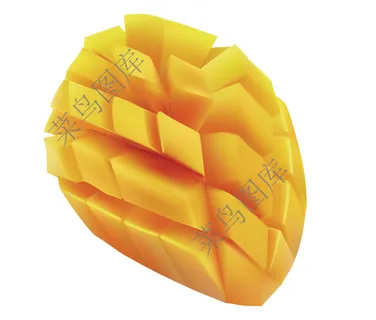 芒果剥皮，切块矢量图