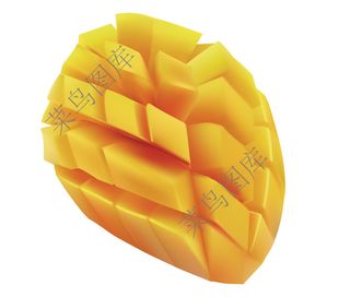 芒果剥皮，切块矢量图