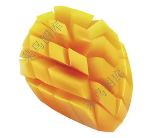 芒果剥皮，切块矢量图