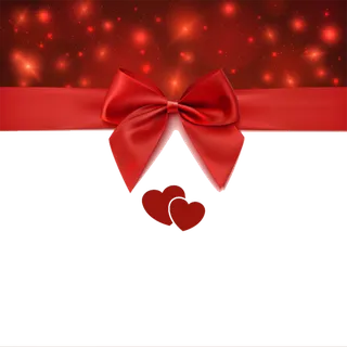 蝴蝶结红色卡通情人节