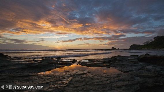 黄昏湖畔美景壁纸