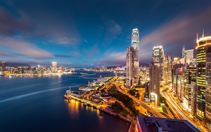 璀璨的香港夜景