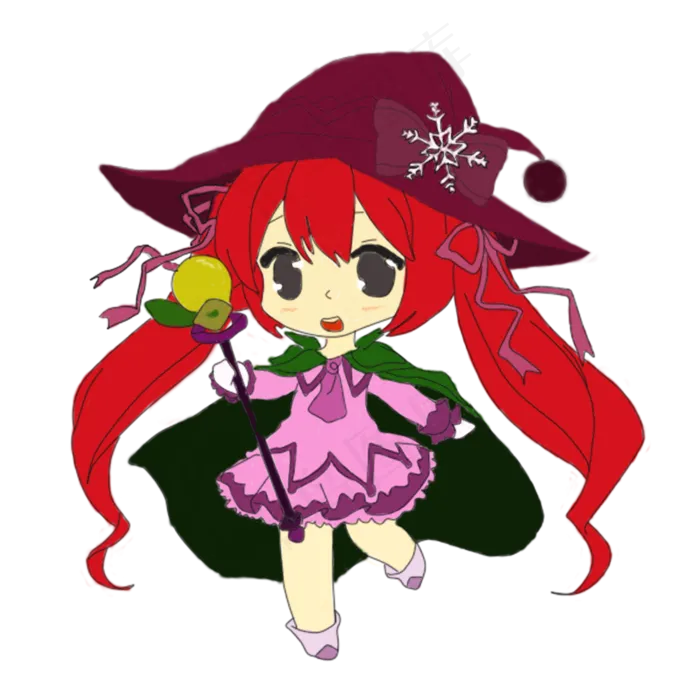 卡通万圣节手绘人物可爱小女孩