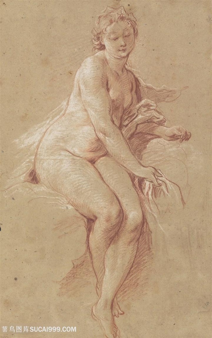 裸体手绘女士装饰画挂画