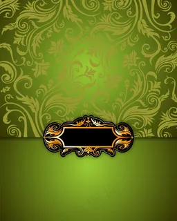 绿色花纹卡片图片下载