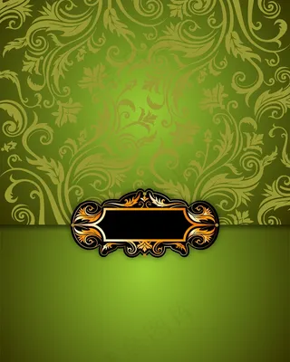 绿色花纹卡片图片下载