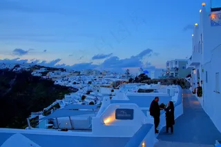 圣托里尼岛风景素材摄影图