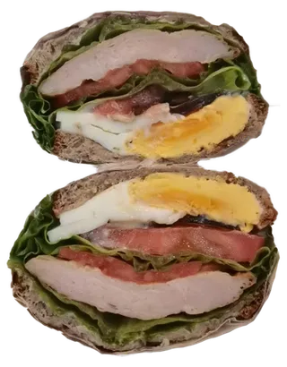 田园清新色调减脂期鸡排鸡腿鸡肉三明治免抠元素实物摄影素材