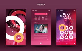 UI多页面包装展示手机APP交互界面样机长图概念PSD设计模板