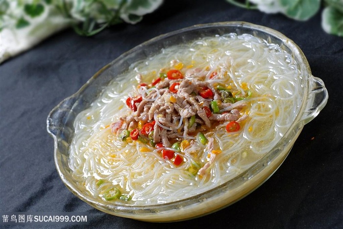 牛肉粉丝中华美食摄影图