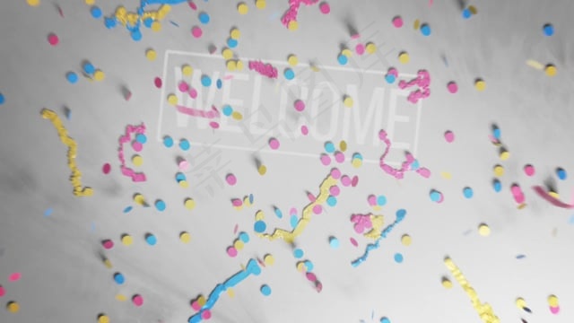 欢迎, 五彩纸屑, 丰富多彩的, 生日, 装饰性的, 庆典