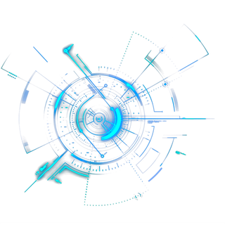 蓝色光芒线条科技kv主视觉