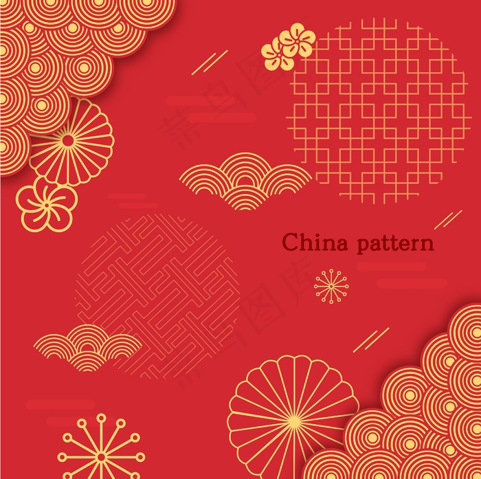 2022传统新年窗花底纹