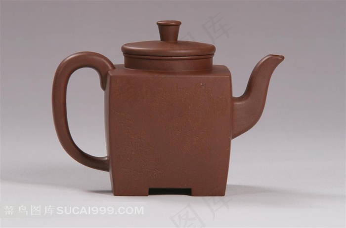 方形紫砂壶素材
