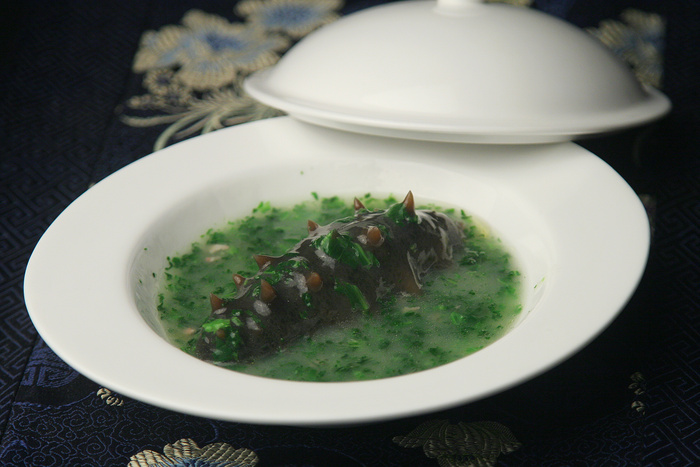 荠菜炖辽参