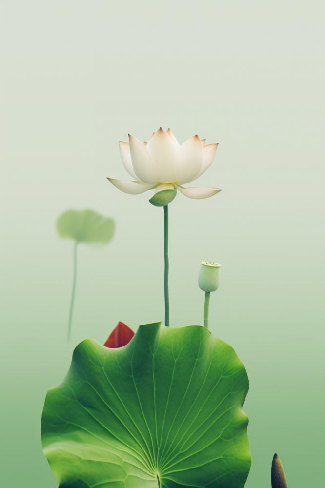 简约清新莲花背景