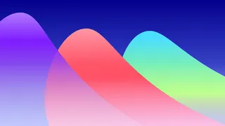 极简剪纸波浪弥散光渐变背景图