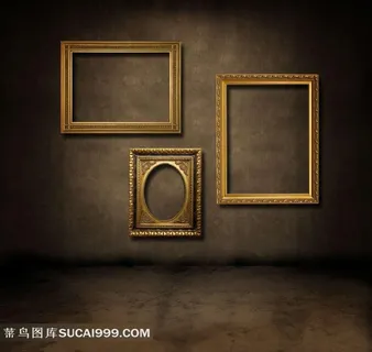 唯美金边相框图片