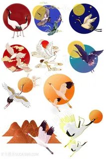 天鹅 白鹭 丹顶鹤 雄鹰展翅 仙鹤飞奔 古风中国风插画图片 天鹅 白鹭 丹顶鹤 雄鹰展翅 仙鹤飞奔 古风中国风插画图片