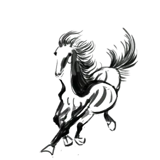 中国风水墨骏马