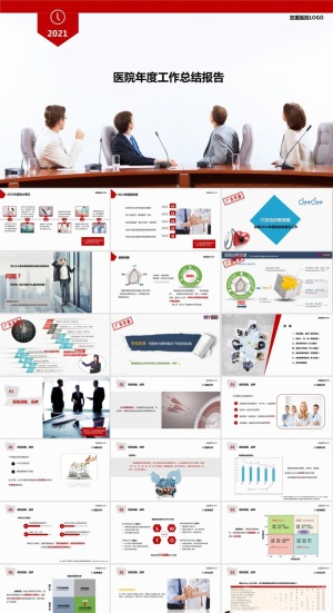 医院年度工作总结汇报通用ppt模板