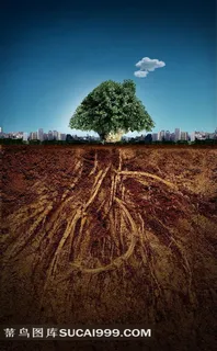 绿色环保素材图片-绿色大树扎根 绿色环保素材图片-绿色大树扎根