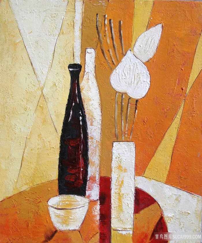 静物花瓶艺术油画装饰画